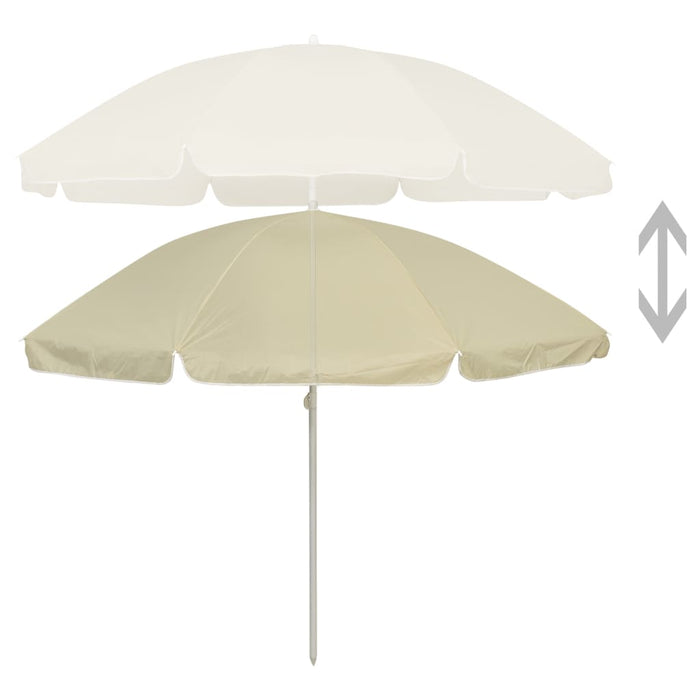 Umbrelă de soare de plajă, galben nisipiu, 240 cm - WALTI WALTI