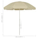 Umbrelă de soare de plajă, galben nisipiu, 240 cm - WALTI WALTI