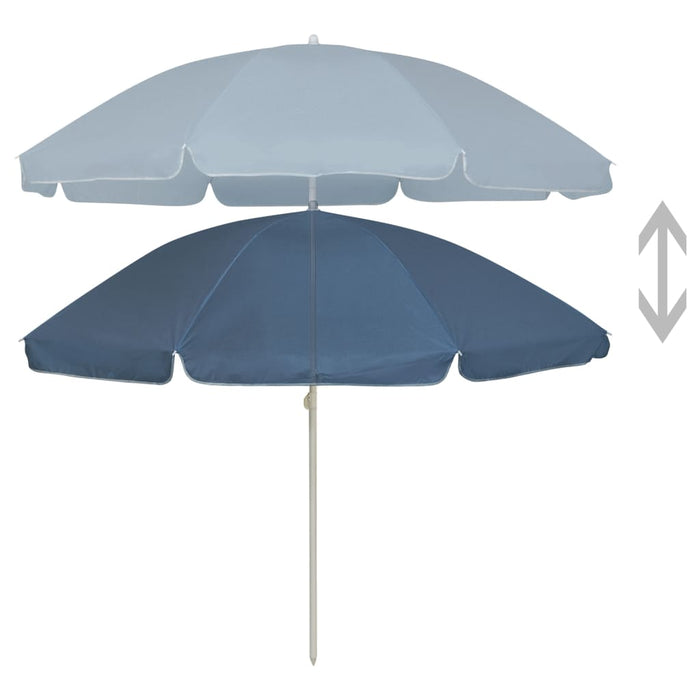 Umbrelă de soare de plajă, albastru, 240 cm WALTI