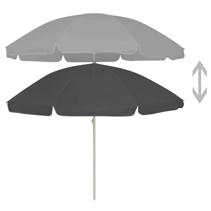 Umbrelă de soare de plajă, antracit, 240 cm WALTI