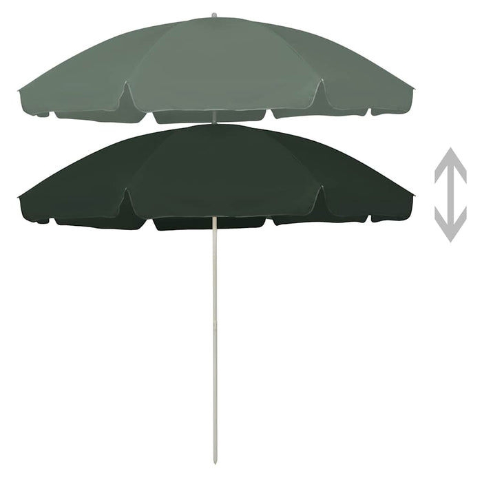 Umbrelă de soare de plajă, verde, 300 cm - WALTI WALTI