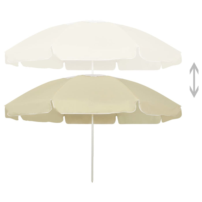 Umbrelă de soare de plajă, galben nisipiu, 240 cm - WALTI WALTI