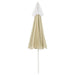 Umbrelă de soare de plajă, galben nisipiu, 240 cm - WALTI WALTI