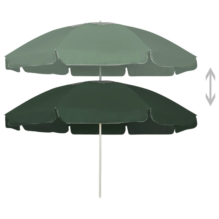 Umbrelă de soare de plajă, verde, 240 cm - WALTI WALTI