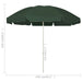 Umbrelă de soare de plajă, verde, 240 cm - WALTI WALTI