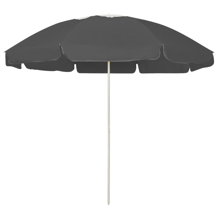 Umbrelă de soare de plajă, antracit, 240 cm - WALTI WALTI