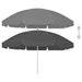 Umbrelă de soare de plajă, antracit, 240 cm - WALTI WALTI