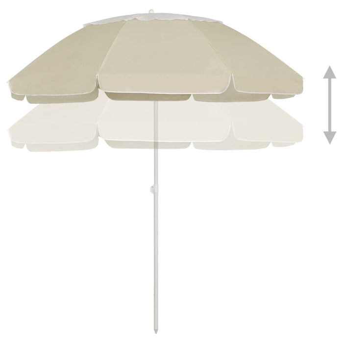 Umbrelă de soare de plajă, galben nisipiu, 300 cm WALTI