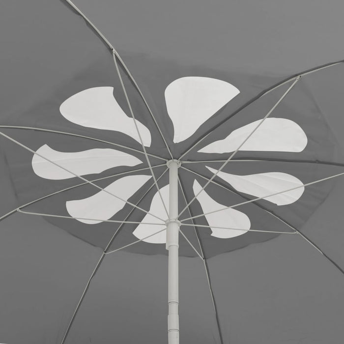 Umbrelă de soare de plajă, antracit, 300 cm - WALTI WALTI