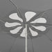 Umbrelă de soare de plajă, antracit, 300 cm - WALTI WALTI