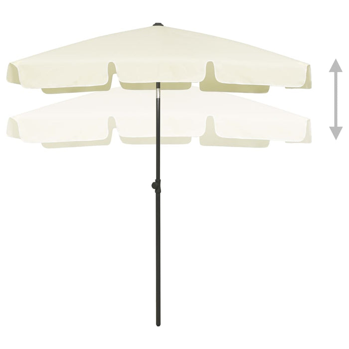 Umbrelă de soare de plajă, galben nisipiu, 180x120 cm WALTI