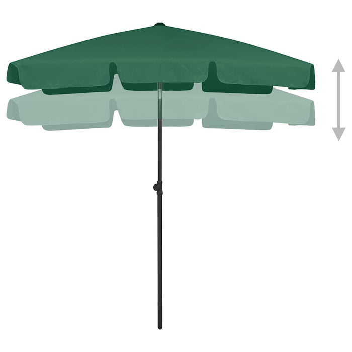 Umbrelă de soare de plajă, verde, 180x120 cm - WALTI WALTI