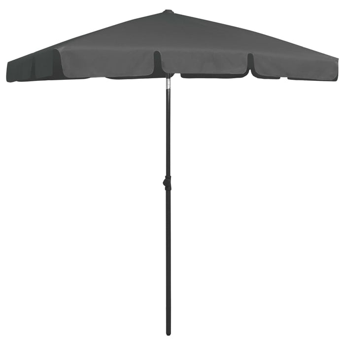 Umbrelă de soare de plajă, antracit, 180x120 cm WALTI