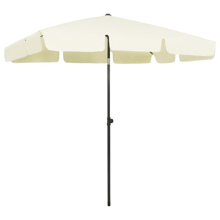 Umbrelă de soare de plajă, galben nisipiu, 200x125 cm WALTI