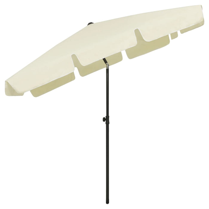 Umbrelă de soare de plajă, galben nisipiu, 200x125 cm WALTI