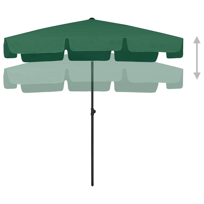 Umbrelă de soare de plajă, verde, 200x125 cm - WALTI WALTI