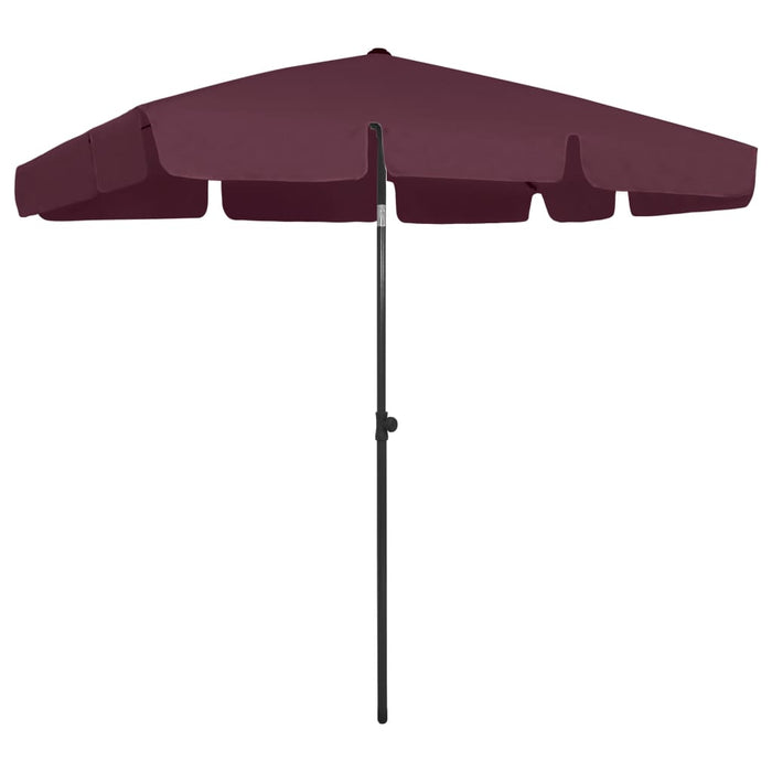 Umbrelă de soare de plajă, roșu bordo, 200x125 cm WALTI