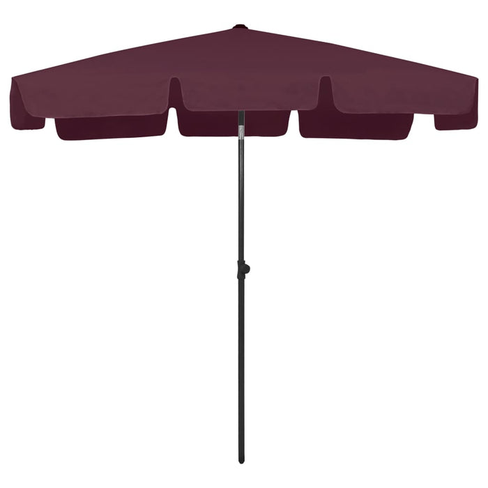 Umbrelă de soare de plajă, roșu bordo, 200x125 cm WALTI