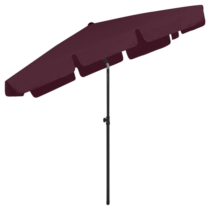 Umbrelă de soare de plajă, roșu bordo, 200x125 cm WALTI