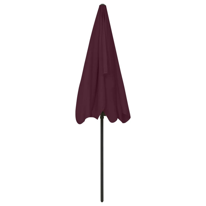 Umbrelă de soare de plajă, roșu bordo, 200x125 cm WALTI