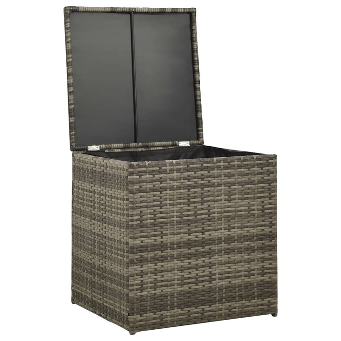Set mobilier de grădină cu perne, 4 piese, poliratan, gri WALTI