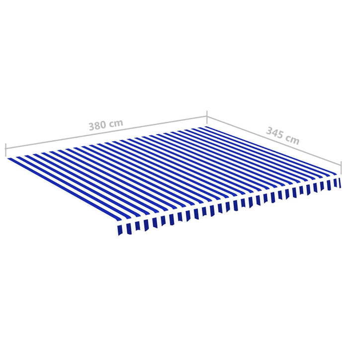 Pânză de rezervă copertină, albastru și alb, 4x3,5 m - WALTI WALTI