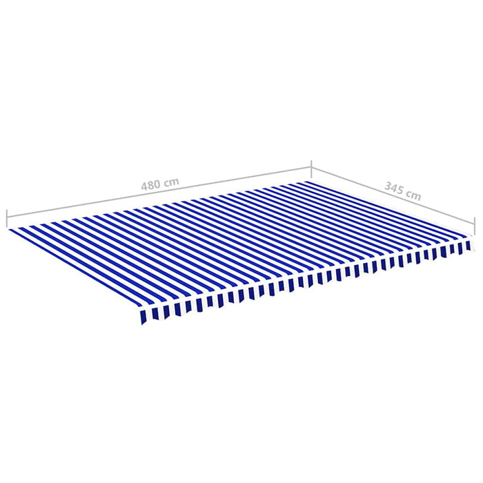 Pânză de rezervă copertină, albastru și alb, 5x3,5 m - WALTI WALTI