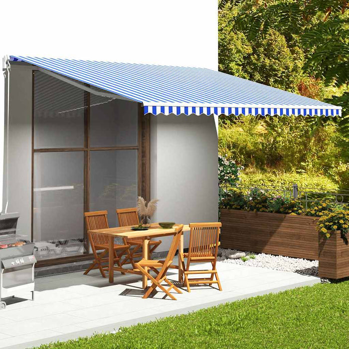 Pânză de rezervă copertină, albastru și alb, 5x3,5 m - WALTI WALTI