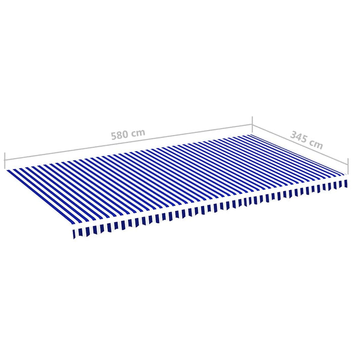 Pânză de rezervă copertină, albastru și alb, 6x3,5 m - WALTI WALTI
