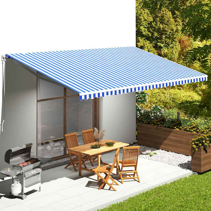 Pânză de rezervă copertină, albastru și alb, 6x3,5 m - WALTI WALTI
