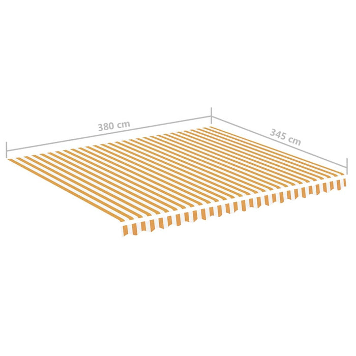 Pânză de rezervă copertină, galben și alb, 4x3,5 m, poliester WALTI