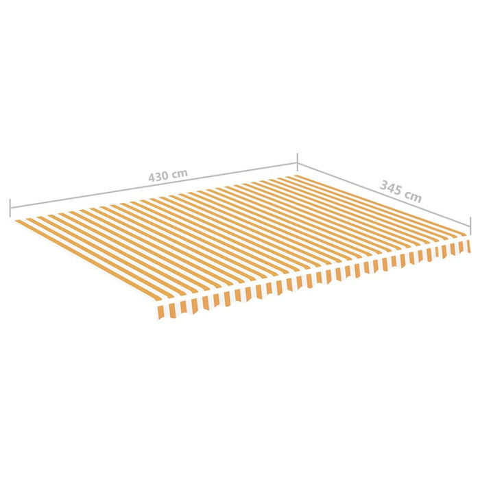 Pânză de rezervă copertină, galben și alb, 4,5x3,5 m - WALTI WALTI