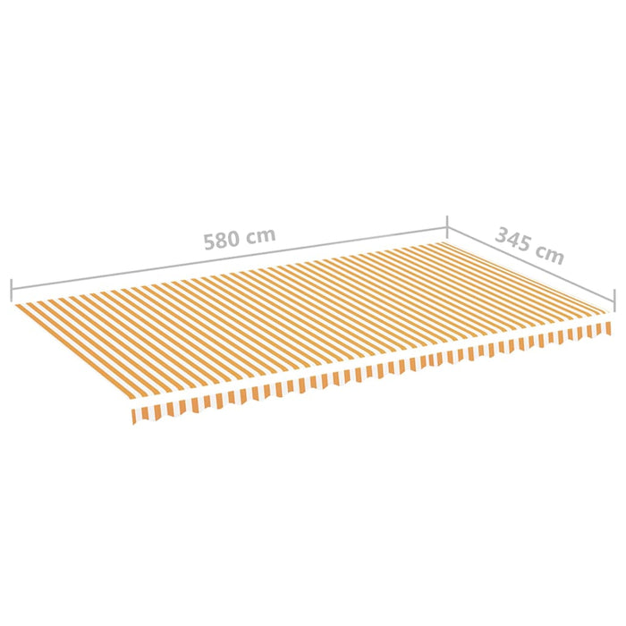 Pânză de rezervă copertină, galben și alb, 6x3,5 m - WALTI WALTI