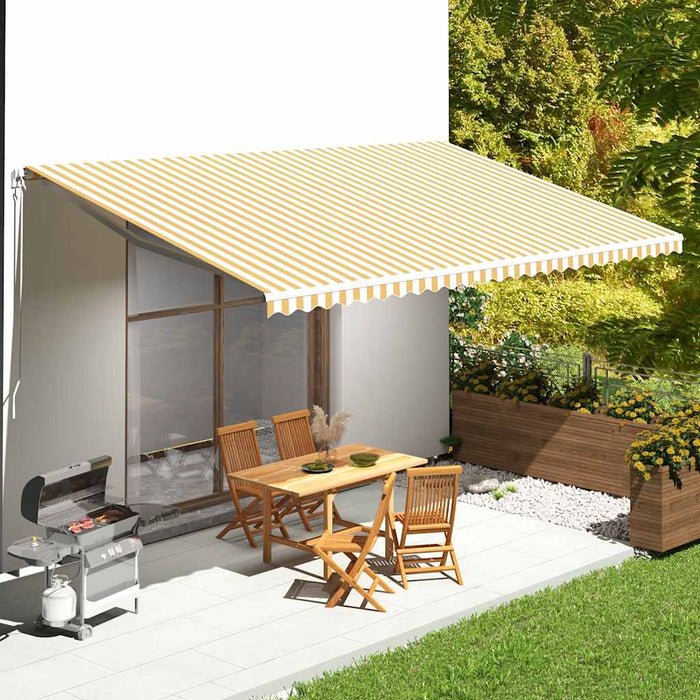 Pânză de rezervă copertină, galben și alb, 6x3,5 m - WALTI WALTI