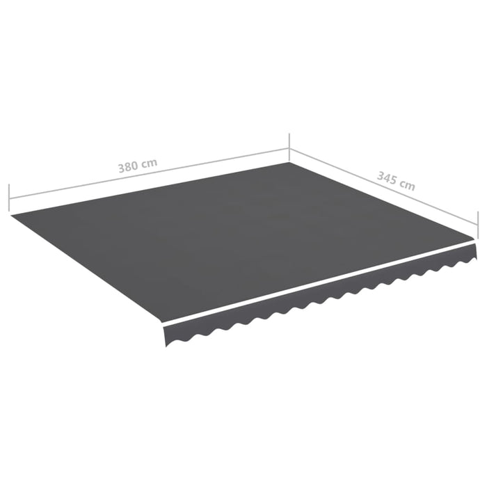 Pânză de rezervă copertină, antracit, 4x3,5 m, poliester WALTI