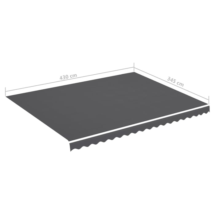 Pânză de rezervă copertină, antracit, 4,5x3,5 m, poliester WALTI