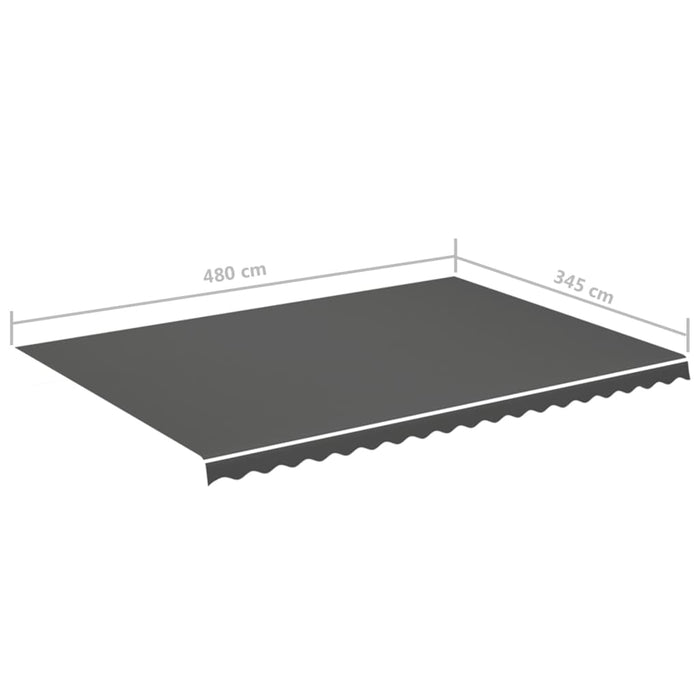 Pânză de rezervă copertină, antracit, 5x3,5 m - WALTI WALTI
