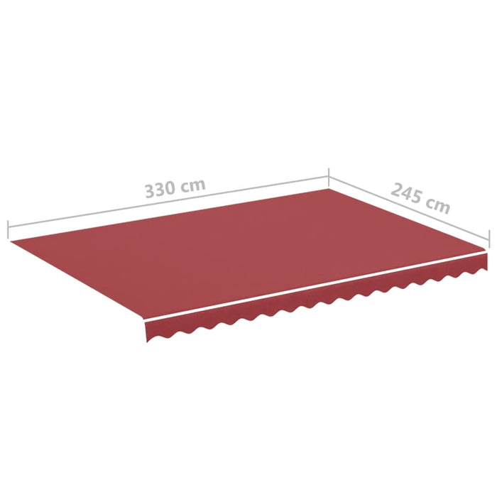 Pânză de rezervă copertină, roșu vișiniu, 3,5x2,5 m, poliester WALTI