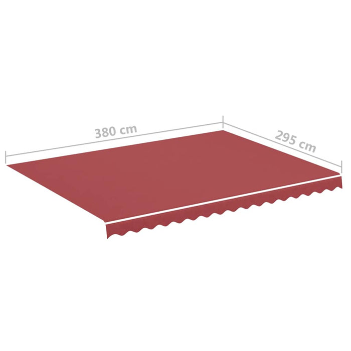 Pânză de rezervă copertină, roșu vișiniu, 4x3 m, poliester WALTI