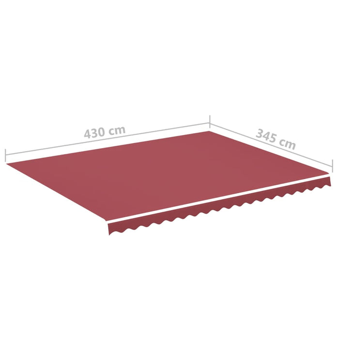 Pânză de rezervă copertină, roșu vișiniu, 4,5x3,5 m, poliester WALTI