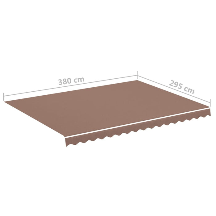 Pânză de rezervă copertină, maro, 4x3 m, poliester WALTI