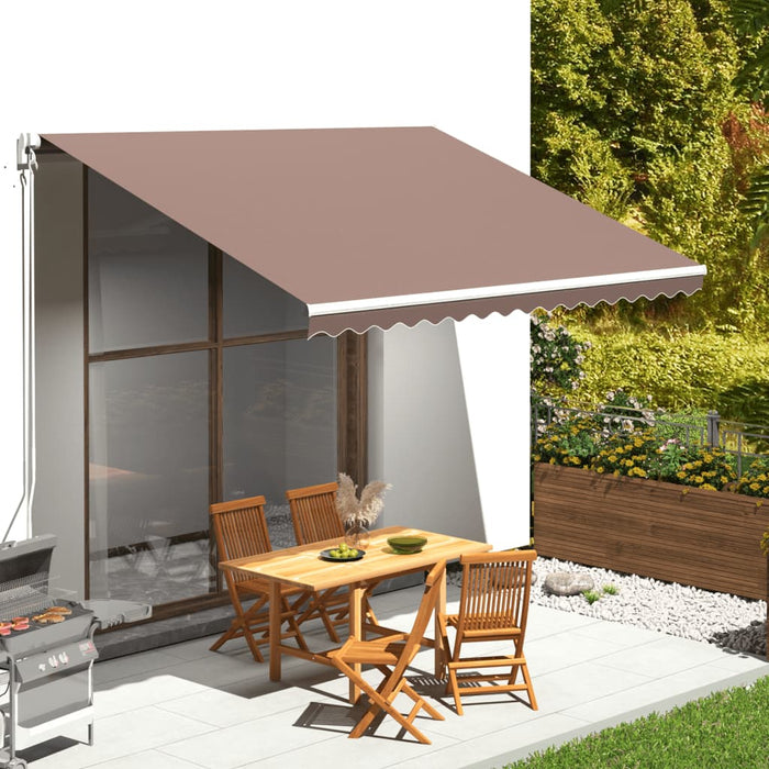 Pânză de rezervă copertină, maro, 4x3 m, poliester WALTI