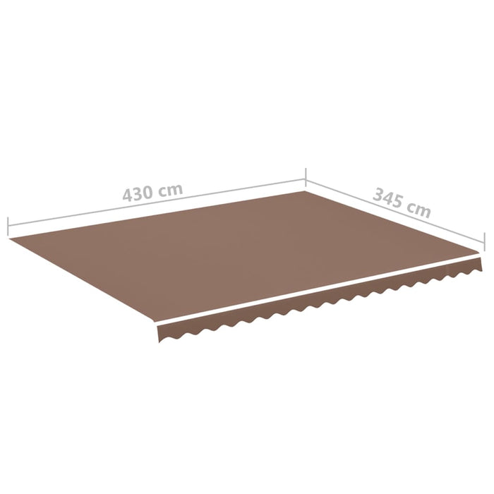Pânză de rezervă copertină, maro, 4,5x3,5 m - WALTI WALTI
