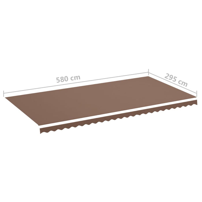 Pânză de rezervă copertină, maro, 6x3 m, poliester WALTI