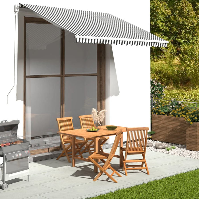 Pânză de rezervă copertină, antracit și alb, 3x2,5 m, poliester WALTI