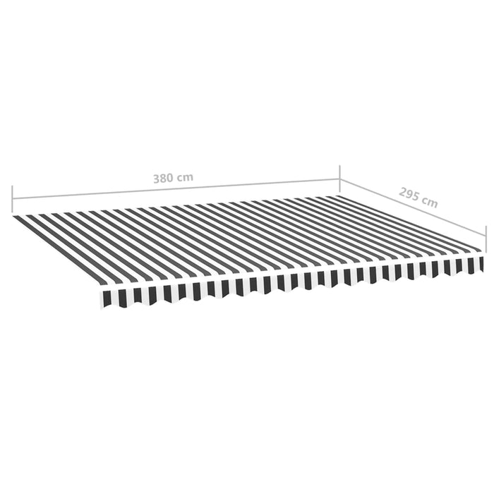 Pânză de rezervă copertină, antracit și alb, 4x3 m - WALTI WALTI