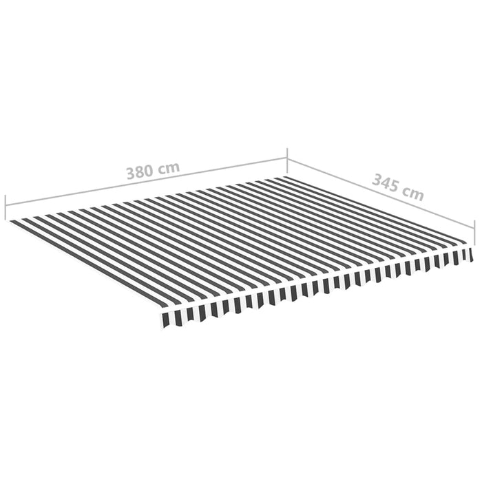 Pânză de rezervă copertină, antracit și alb, 4x3,5 m - WALTI WALTI