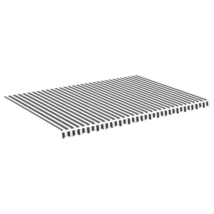 Pânză de rezervă copertină, antracit și alb, 5x3,5 m, poliester WALTI