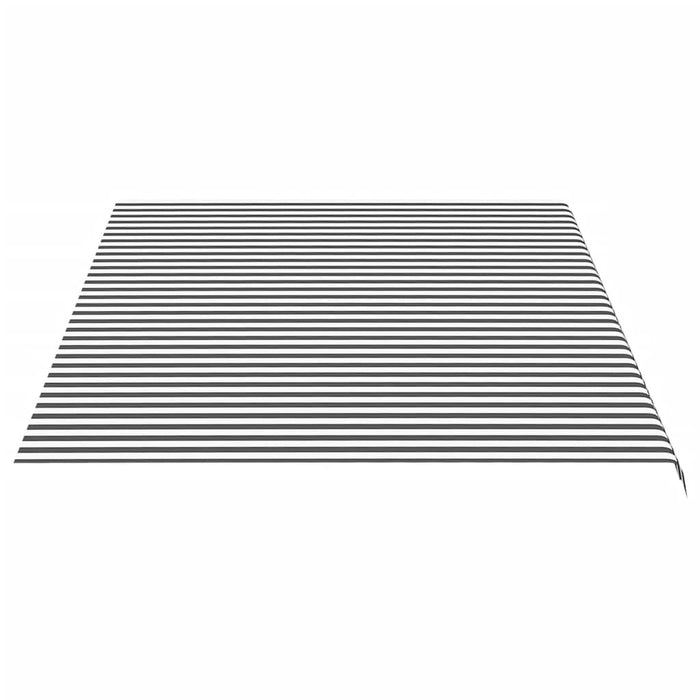 Pânză de rezervă copertină, antracit și alb, 5x3,5 m, poliester WALTI