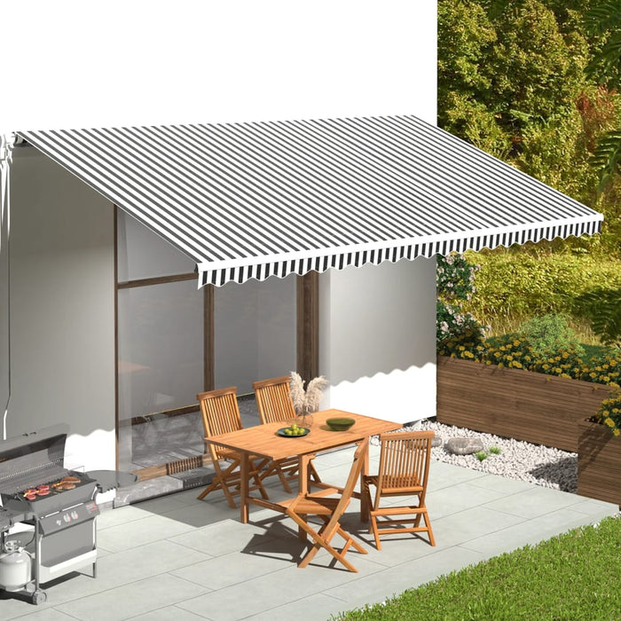 Pânză de rezervă copertină, antracit și alb, 6x3 m - WALTI WALTI